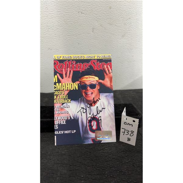 Signed Jim McMahon 4 × 6 Photo