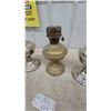 Image 3 : Lot of 4 Kerosene Lamps: 3 Silver-Tone Aladdins and 1 Wall-Mount Lamp