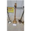 Image 4 : Assorted Table Lamps: 2 Silver-Tone, 1 Wood-Tone, and 3 Brass-Tone Lamps