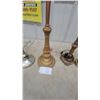 Image 5 : Assorted Table Lamps: 2 Silver-Tone, 1 Wood-Tone, and 3 Brass-Tone Lamps