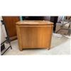 Image 2 : Wood End Table Nightstand with Starburst Veneer Top and Single Cabinet Door, 21 × 26 × 20”