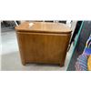 Image 3 : Wood End Table Nightstand with Starburst Veneer Top and Single Cabinet Door, 21 × 26 × 20”