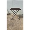 Image 2 : Brown Wicker-Style Folding Bistro Set with Square Table 24 × 24” and Two Chairs