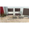 Image 4 : Brown Wicker-Style Folding Bistro Set with Square Table 24 × 24” and Two Chairs