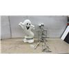 Image 1 : Halloween Blow Mold Ghost and Two Skeleton Props