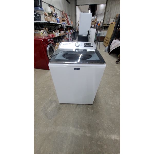 Maytag Washer with Glass Top, Stainless Tub, Power Wash, and Hoses