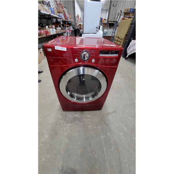 LG Red Front-Load Dryer, Model DLEX3885R