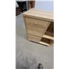Image 4 : Light Wood Cabinet with Three Drawers and Two Shelves 36”×31”×16”