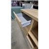 Image 7 : Light Wood Cabinet with Three Drawers and Two Shelves 36”×31”×16”