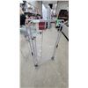 Image 2 : Folding Metal Rolling Laundry Center Utility Cart with Wire Shelves