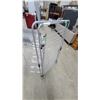 Image 3 : Folding Metal Rolling Laundry Center Utility Cart with Wire Shelves