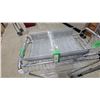 Image 5 : Folding Metal Rolling Laundry Center Utility Cart with Wire Shelves