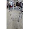 Image 6 : Folding Metal Rolling Laundry Center Utility Cart with Wire Shelves