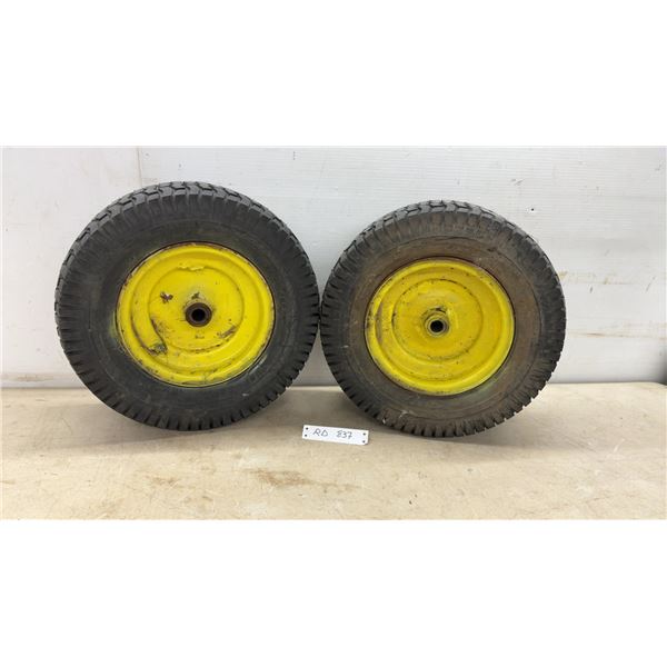 Pair of Carlisle 16 × 6.50-8 NHS Lawn Tractor Tires with Rims