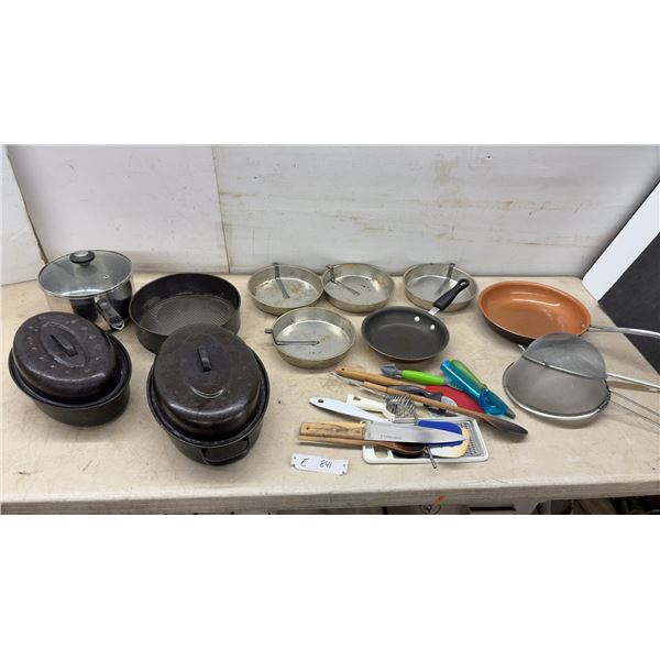 Enamelware Oval Roasters, Springform Pan, Cake Pans, Stock Pot, Frying Pans, Sieves
