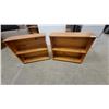 Image 1 : Pair of Pine Wood 2-Shelf Bookcases 32”×36”×10”