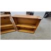 Image 3 : Pair of Pine Wood 2-Shelf Bookcases 32”×36”×10”