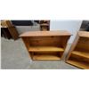 Image 4 : Pair of Pine Wood 2-Shelf Bookcases 32”×36”×10”