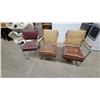 Image 1 : Vintage Chrome and Upholstered Armchairs with Wood Armrests