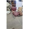 Image 4 : Vintage Chrome and Upholstered Armchairs with Wood Armrests