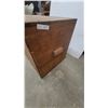 Image 3 : Wooden Storage Chest with Latch, Handles, and Chain Lid Support; 28”×36”×24”