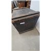 Image 4 : Vintage Wooden Trunk with "L.M. CANADA" Stenciling, and Metal Handles 22”×22”×31”