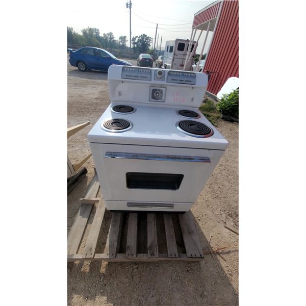 Vintage Viking Electric Range and Oven with Four Burners, Control Panel, and Oven Racks