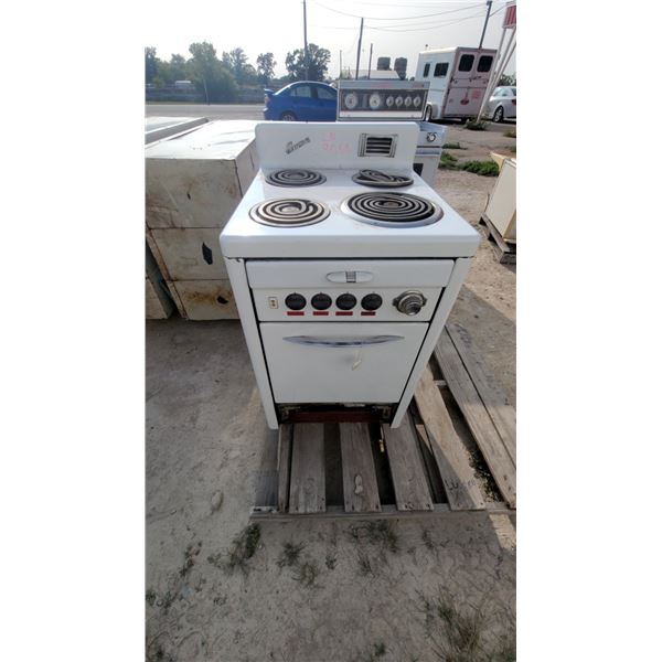 Acme Electric Range with Four Burners, Oven, and Storage Drawer