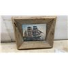 Image 4 : Pair of Framed Sailing Ship Art Prints in Rustic Reclaimed Wood Frames, 13 × 11”