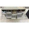 Image 4 : Three Multi-Drawer Parts Organizers With Assorted Screws, Bolts, Nuts, Washers, Anchors