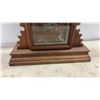 Image 2 : Waltham Clock Company Victorian Gingerbread Mantel Clock With Etched Glass Door, No Key