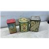 Image 3 : Vintage Decorative Tins Including Carr's Biscuit and Brooke Bond Tea with Floral and Scenic Motifs