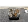 Image 7 : Three Clear Resin Decorative Paperweight Cubes With Embedded Canadian 1-Cent Coins, 1976-1979