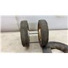 Image 12 : Assortment of 10” x 4.10/3.50-4 Utility Tires, Wheels, and Hubs for Hand Trucks and Carts