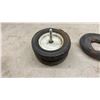 Image 13 : Assortment of 10” x 4.10/3.50-4 Utility Tires, Wheels, and Hubs for Hand Trucks and Carts