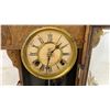 Image 4 : Antique Carved Oak Gingerbread Mantel Clock with Pendulum and Key, 23 × 15”