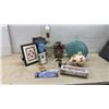 Image 1 : Framed Paper Quilling Artwork, Table Lamp, Cuckoo Clock, Piggy Bank, Ceramic Vase
