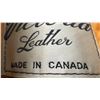 Image 3 : Vintage 1970s Murena Tan Leather Mid-Length Coat with Fur Collar and Belt, Made in Canada Sz M-L