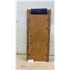 Image 1 : Vintage Wooden Mechanic's Creeper with Blue Padded Headrest and Swivel Casters