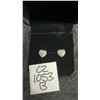 Image 1 : 0.5ct Each Heart Cut Moissanite Halo Stud Earrings, 925 Sterling Silver, White Gold Overlay