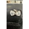 Image 2 : 0.5ct Each Heart Cut Moissanite Halo Stud Earrings, 925 Sterling Silver, White Gold Overlay