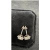 Image 5 : 0.5ct Each Heart Cut Moissanite Halo Stud Earrings, 925 Sterling Silver, White Gold Overlay