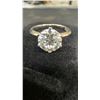 Image 2 : 925S 2.0ct Moissanite Solitaire Ring, Size 7, 925 Sterling Silver with White Gold Overlay, D-VVS1