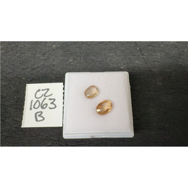 4.8 Carat Natural Imperial Topaz, Untreated, Oval Cut, Parcel of 2