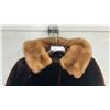 Image 6 : Vintage Hurtig Furriers Ltd. Dark Brown Mouton Fur Coat with Fur Style Collar, Sz M-L