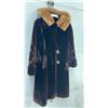 Image 7 : Vintage Hurtig Furriers Ltd. Dark Brown Mouton Fur Coat with Fur Style Collar, Sz M-L