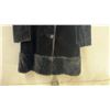 Image 4 : Vintage Borg Textiles Canada Black Faux Fur Coat with Contrasting Collar and Hem Trim, Sz M-L