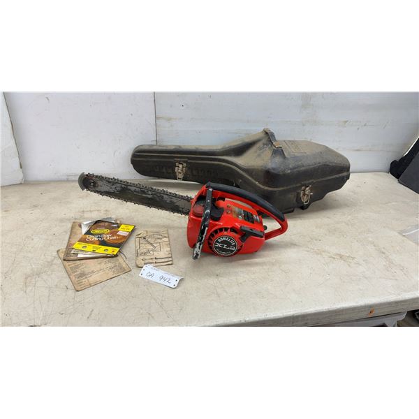 Homelite Super 2 XL2 Gas Chainsaw with Case and Manuals