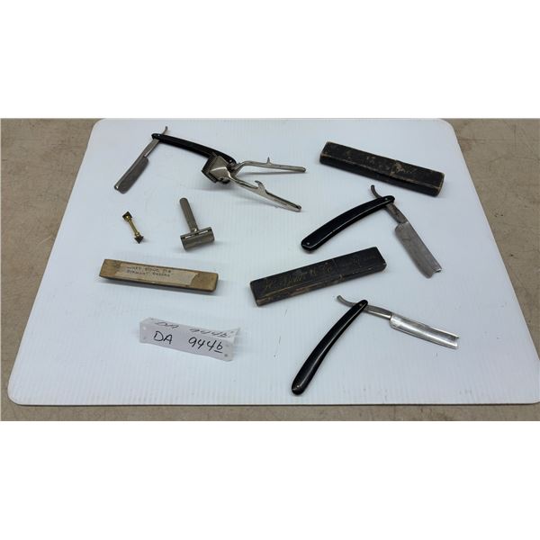 Vintage Shaving Lot: H. Boker, Wostenholm, Mason Dublin Straight Razors, Oster Clippers