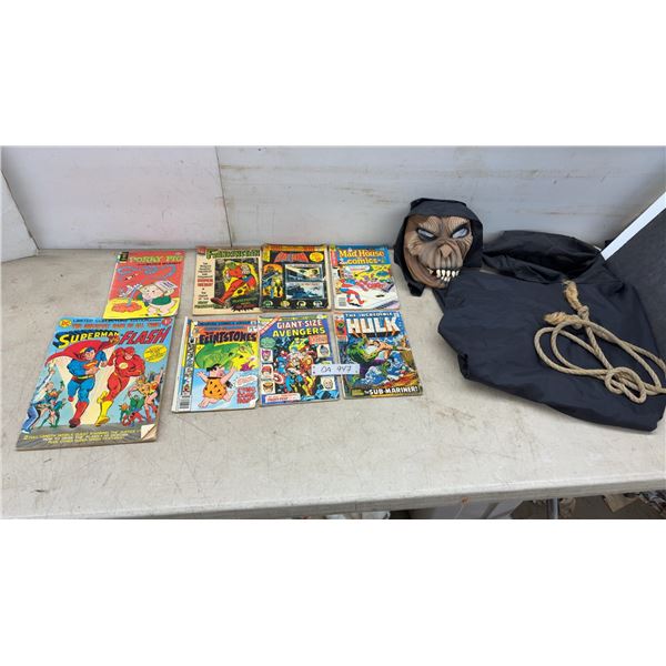 Vintage Comic Book Lot with Giant-Size Avengers, Incredible Hulk, Batman and Scary Halloween